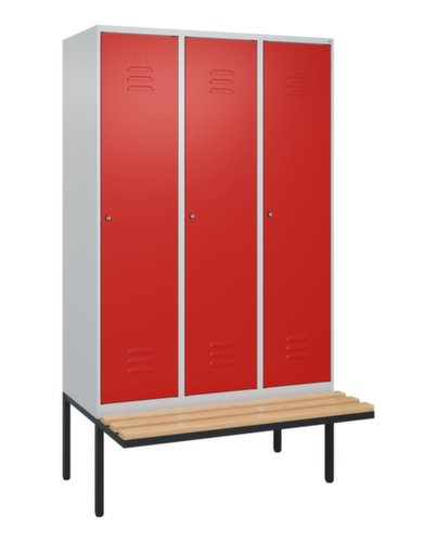 C+P locker Classic Plus met bank, vakbreedte 400 mm