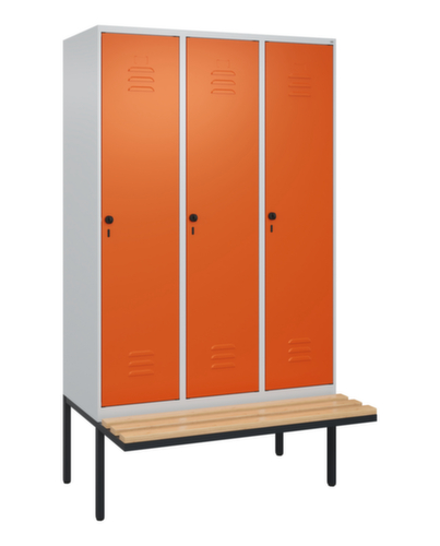 C+P locker Classic Plus met bank, vakbreedte 400 mm