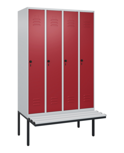 C+P locker Classic Plus met bank, vakbreedte 300 mm