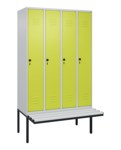 C+P locker Classic Plus met bank, vakbreedte 300 mm