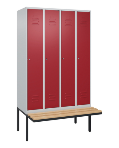 C+P locker Classic Plus met bank, vakbreedte 300 mm