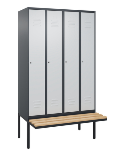 C+P locker Classic Plus met bank, vakbreedte 300 mm