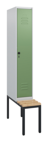 C+P locker Classic Plus met bank, vakbreedte 300 mm