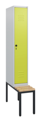 C+P locker Classic Plus met bank, vakbreedte 300 mm