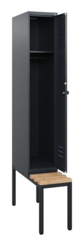 C+P locker Classic Plus met bank, vakbreedte 300 mm