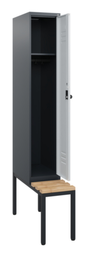 C+P locker Classic Plus met bank, vakbreedte 300 mm