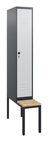 C+P locker Classic Plus met bank, vakbreedte 300 mm