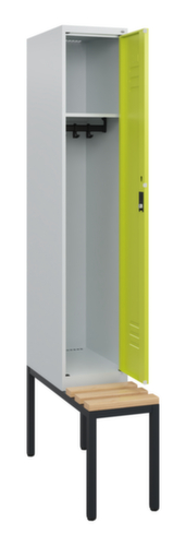 C+P locker Classic Plus met bank, vakbreedte 300 mm