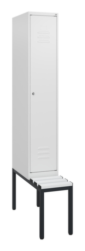 C+P locker Classic Plus met bank, vakbreedte 300 mm