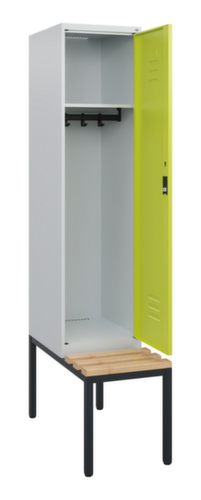 C+P locker Classic Plus met bank, vakbreedte 400 mm