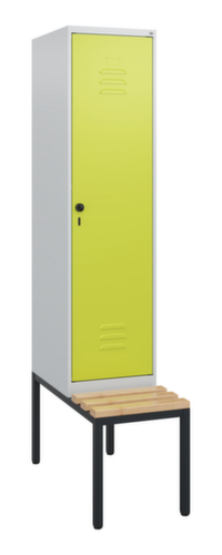 C+P locker Classic Plus met bank, vakbreedte 400 mm
