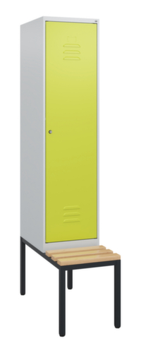 C+P locker Classic Plus met bank, vakbreedte 400 mm