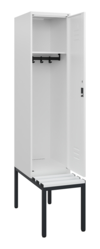 C+P locker Classic Plus met bank, vakbreedte 400 mm