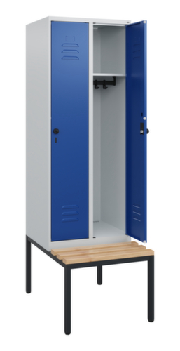 C+P locker Classic Plus met bank, vakbreedte 300 mm