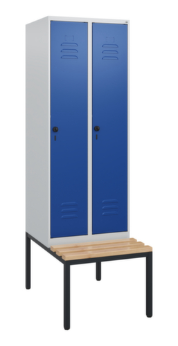 C+P locker Classic Plus met bank, vakbreedte 300 mm