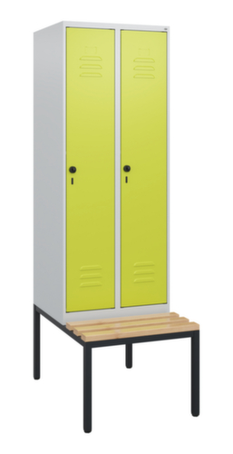 C+P locker Classic Plus met bank, vakbreedte 300 mm