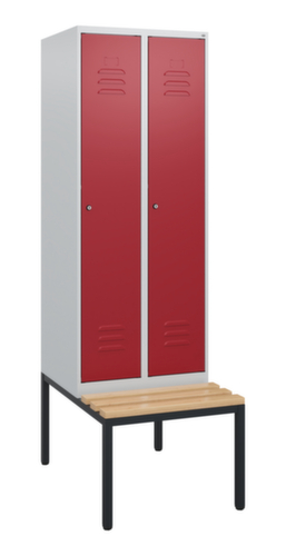 C+P locker Classic Plus met bank, vakbreedte 300 mm