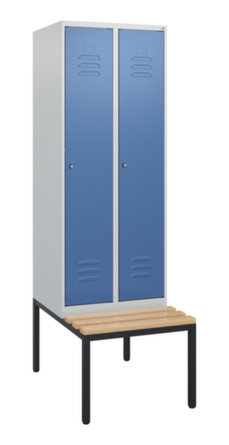 C+P locker Classic Plus met bank, vakbreedte 300 mm