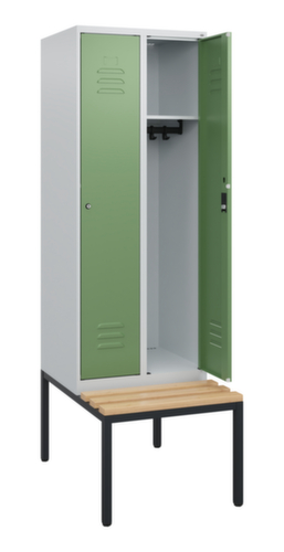 C+P locker Classic Plus met bank, vakbreedte 300 mm