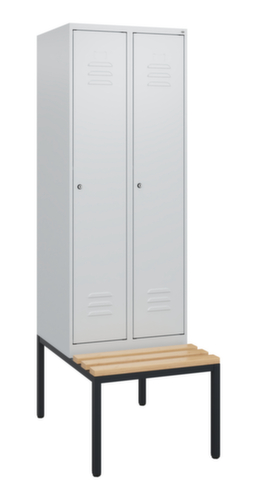C+P locker Classic Plus met bank, vakbreedte 300 mm