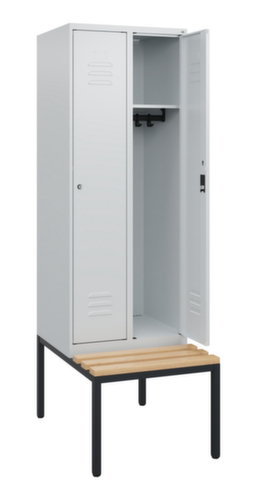 C+P locker Classic Plus met bank, vakbreedte 300 mm