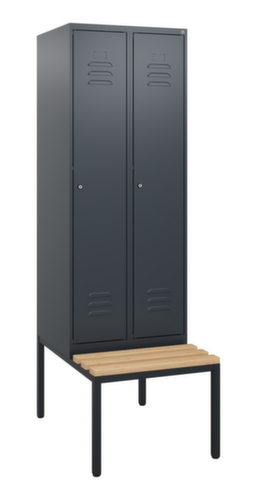C+P locker Classic Plus met bank, vakbreedte 300 mm