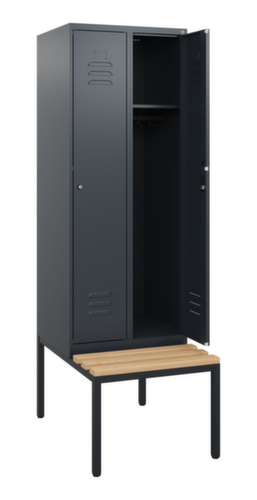 C+P locker Classic Plus met bank, vakbreedte 300 mm