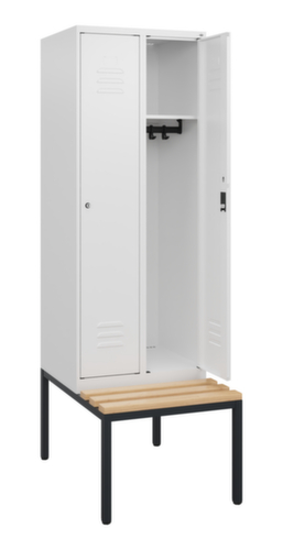 C+P locker Classic Plus met bank, vakbreedte 300 mm