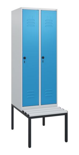 C+P locker Classic Plus met bank, vakbreedte 300 mm