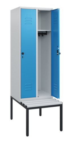 C+P locker Classic Plus met bank, vakbreedte 300 mm