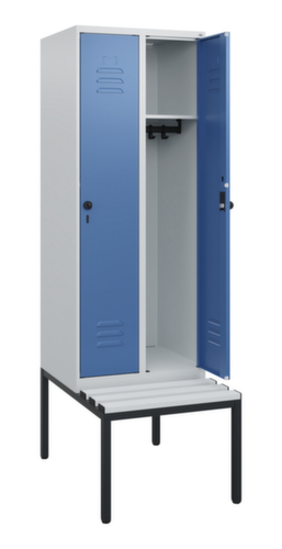 C+P locker Classic Plus met bank, vakbreedte 300 mm