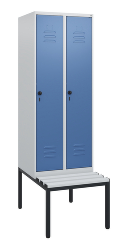 C+P locker Classic Plus met bank, vakbreedte 300 mm