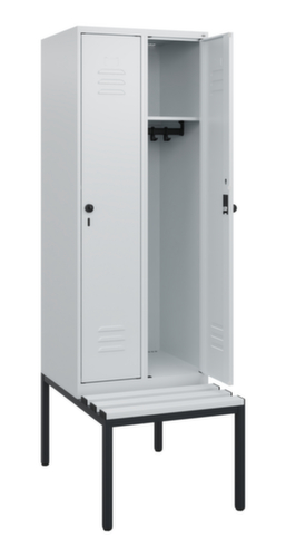 C+P locker Classic Plus met bank, vakbreedte 300 mm