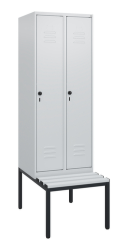 C+P locker Classic Plus met bank, vakbreedte 300 mm