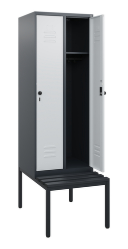 C+P locker Classic Plus met bank, vakbreedte 300 mm