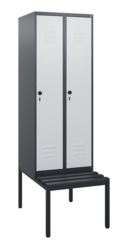 C+P locker Classic Plus met bank, vakbreedte 300 mm
