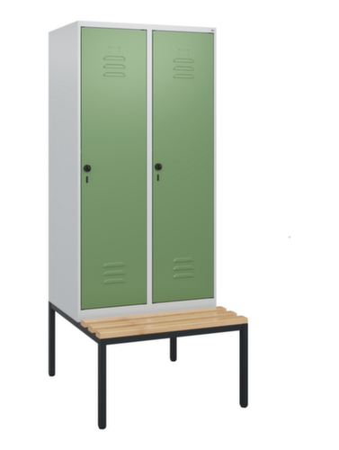 C+P locker Classic Plus met bank, vakbreedte 400 mm