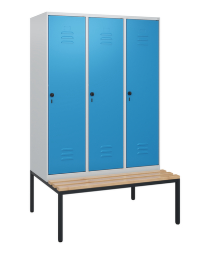 C+P locker Classic Plus met bank, vakbreedte 400 mm