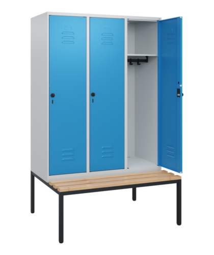 C+P locker Classic Plus met bank, vakbreedte 400 mm