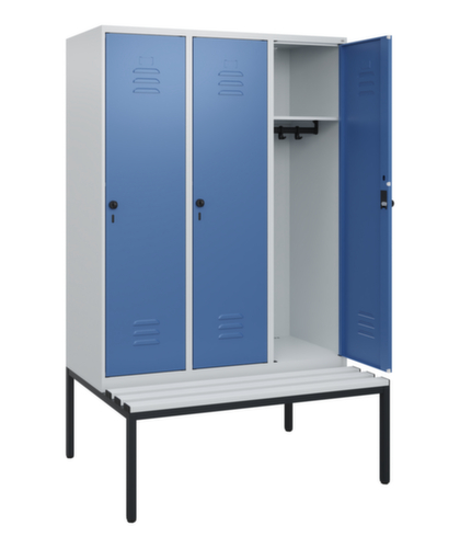 C+P locker Classic Plus met bank, vakbreedte 400 mm