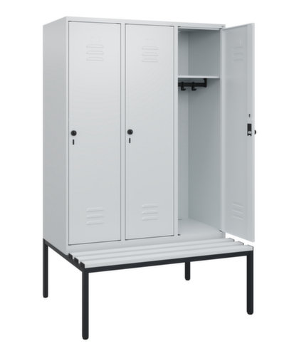 C+P locker Classic Plus met bank, vakbreedte 400 mm