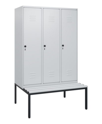C+P locker Classic Plus met bank, vakbreedte 400 mm