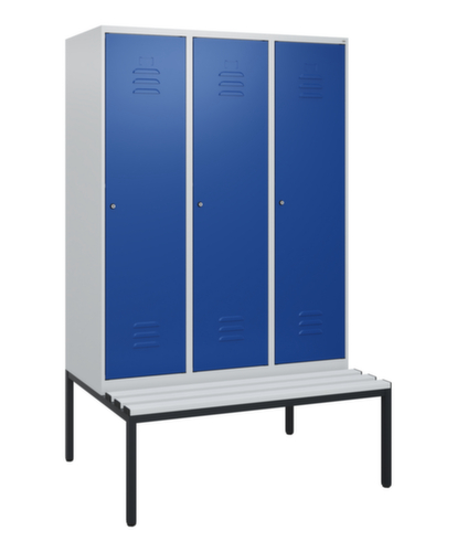 C+P locker Classic Plus met bank, vakbreedte 400 mm