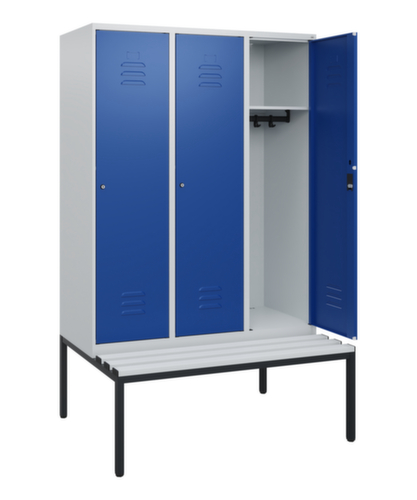 C+P locker Classic Plus met bank, vakbreedte 400 mm