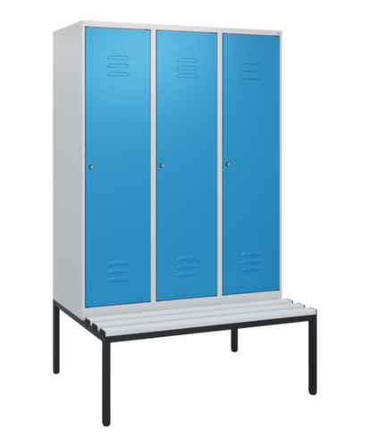 C+P locker Classic Plus met bank, vakbreedte 400 mm