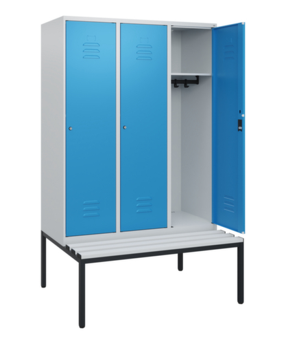 C+P locker Classic Plus met bank, vakbreedte 400 mm