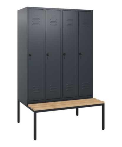 C+P locker Classic Plus met bank, vakbreedte 300 mm