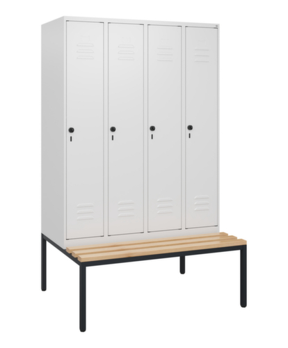 C+P locker Classic Plus met bank, vakbreedte 300 mm