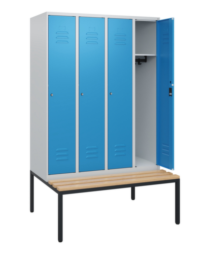 C+P locker Classic Plus met bank, vakbreedte 300 mm