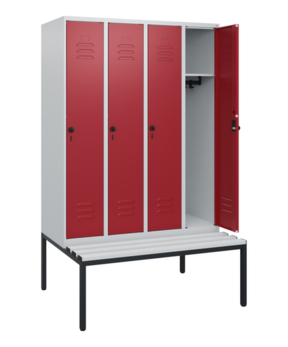 C+P locker Classic Plus met bank, vakbreedte 300 mm